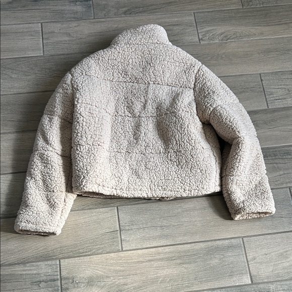 NATIVE YOUTH Cream Sherpa Jacket - Picture 5 of 5